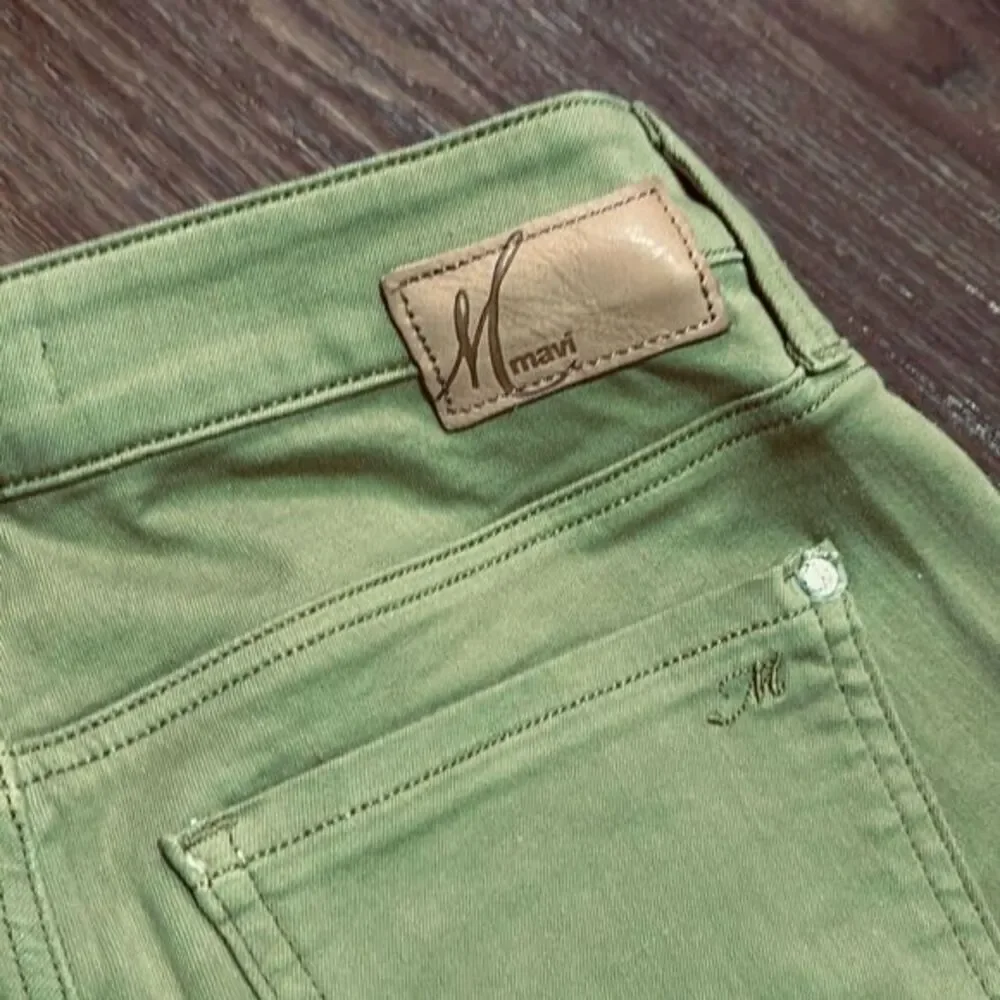 Mavi karlina green mid rise skinny jeans punk twill earthy‎